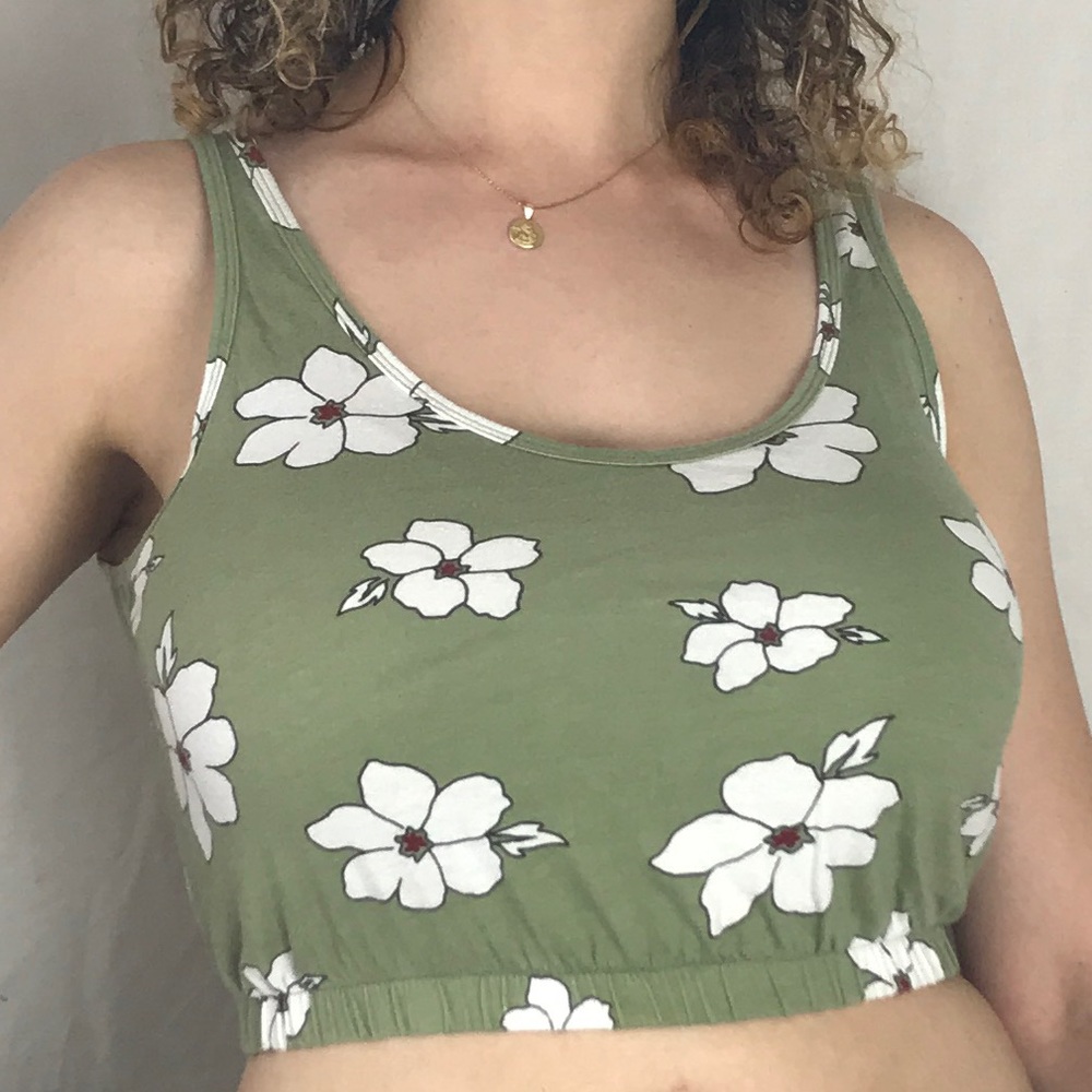 Forever 21 Green Crop Top